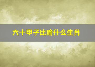 六十甲子比喻什么生肖