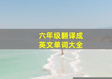 六年级翻译成英文单词大全