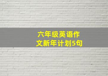 六年级英语作文新年计划5句