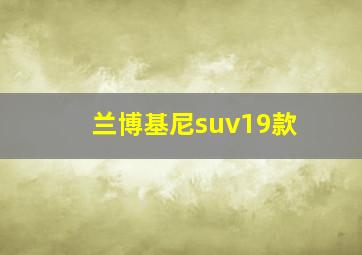 兰博基尼suv19款