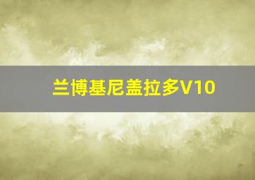 兰博基尼盖拉多V10