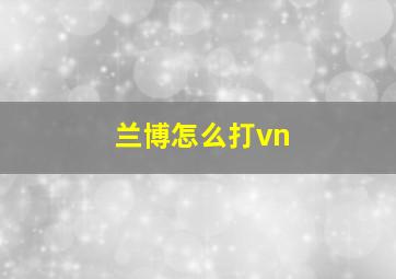 兰博怎么打vn