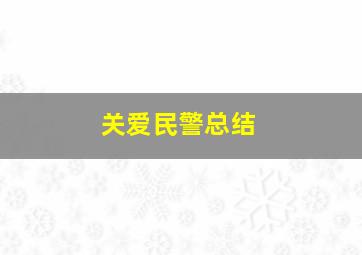 关爱民警总结