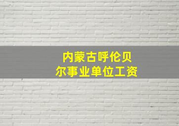 内蒙古呼伦贝尔事业单位工资