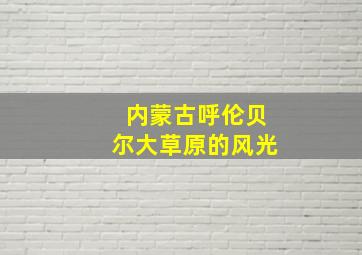 内蒙古呼伦贝尔大草原的风光