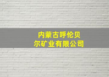 内蒙古呼伦贝尔矿业有限公司