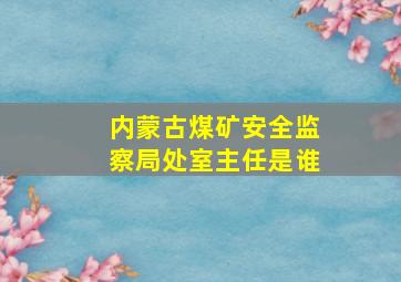 内蒙古煤矿安全监察局处室主任是谁