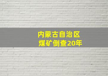 内蒙古自治区煤矿倒查20年