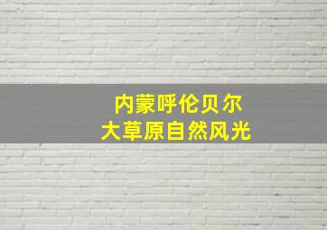 内蒙呼伦贝尔大草原自然风光