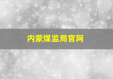 内蒙煤监局官网