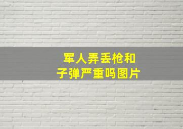 军人弄丢枪和子弹严重吗图片