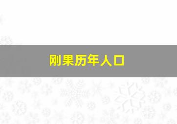 刚果历年人口