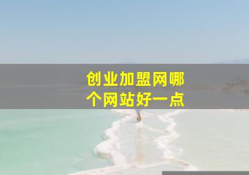 创业加盟网哪个网站好一点