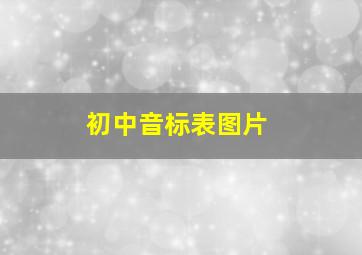 初中音标表图片