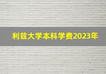 利兹大学本科学费2023年