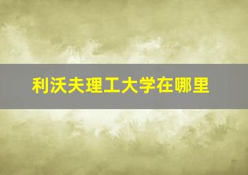 利沃夫理工大学在哪里