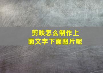 剪映怎么制作上面文字下面图片呢