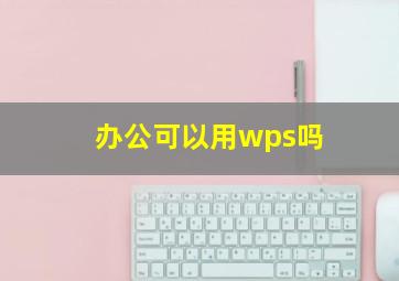 办公可以用wps吗