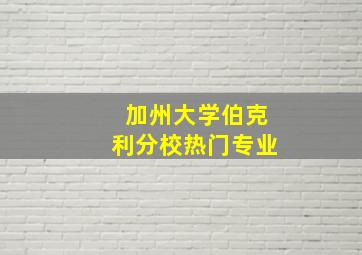 加州大学伯克利分校热门专业