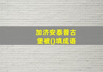 加济安泰普古堡被()填成语