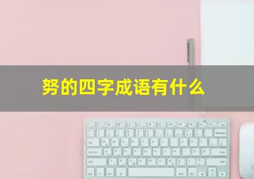 努的四字成语有什么