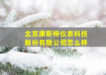 北京康斯特仪表科技股份有限公司怎么样