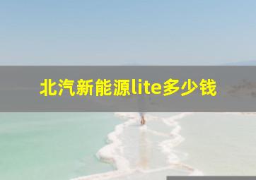 北汽新能源lite多少钱