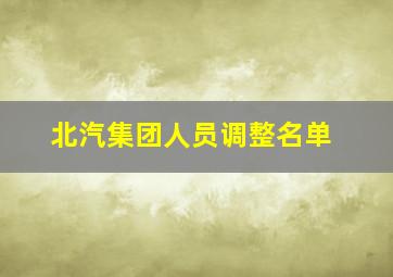 北汽集团人员调整名单