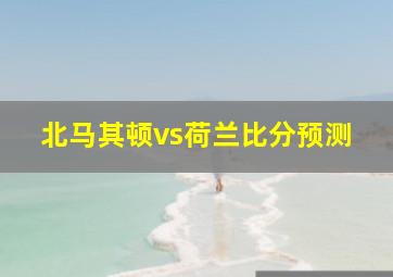 北马其顿vs荷兰比分预测