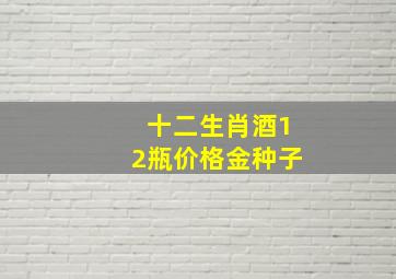 十二生肖酒12瓶价格金种子