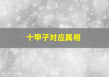 十甲子对应属相