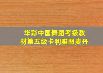 华彩中国舞蹈考级教材第五级卡利雅图麦丹