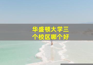 华盛顿大学三个校区哪个好