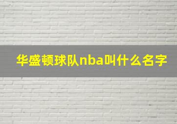 华盛顿球队nba叫什么名字