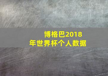 博格巴2018年世界杯个人数据