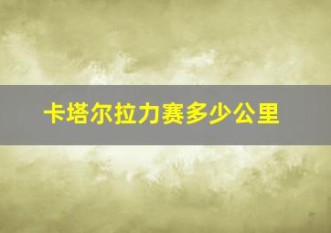 卡塔尔拉力赛多少公里