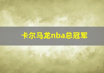 卡尔马龙nba总冠军