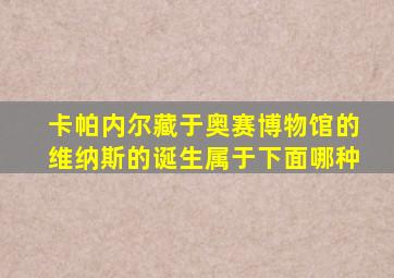 卡帕内尔藏于奥赛博物馆的维纳斯的诞生属于下面哪种