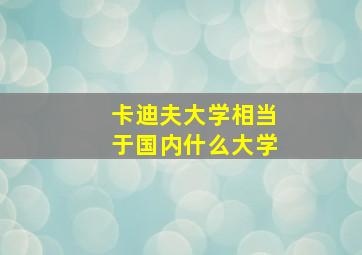 卡迪夫大学相当于国内什么大学