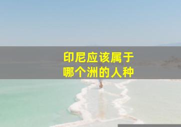 印尼应该属于哪个洲的人种