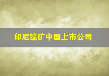 印尼镍矿中国上市公司