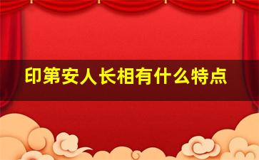 印第安人长相有什么特点