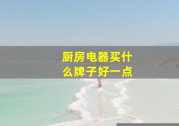 厨房电器买什么牌子好一点