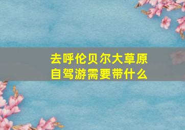 去呼伦贝尔大草原自驾游需要带什么