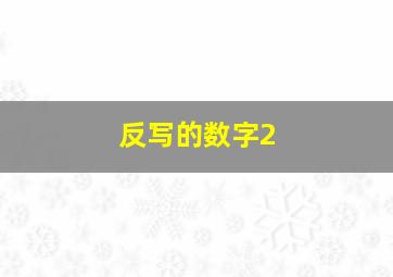 反写的数字2