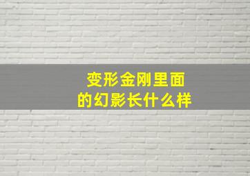 变形金刚里面的幻影长什么样