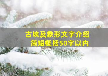 古埃及象形文字介绍简短概括50字以内