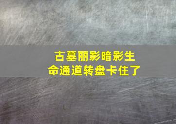 古墓丽影暗影生命通道转盘卡住了