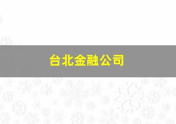 台北金融公司