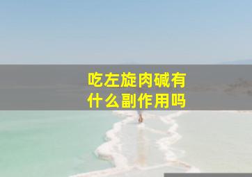 吃左旋肉碱有什么副作用吗